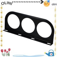 OLINI 52mm/2in 3-Hole, 3-Hole 7.44 *3*0.66Inch Gauge Mount Holder, Not easy to break Metal Black Das