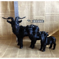 Black Sheep Black Simulation Model Decoration Goat Black Sheep Textbook Lawn Black Goat Animal Props