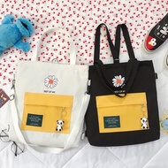 New style chrysanthemum ToTe bag with BEst OF ME lettering and living share logo with zipper fits A4