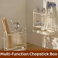 [SG] Kitchen Cutlery Organizer Knife Stand Plastic Drain Storage Holder Spoon Fork Chopstick Kitchen