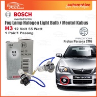 Proton Persona CM6 Fog Lamp Halogen Light Bulb (Mentol Lampu Kabus) Bosch H3 12 Volt 55 Watt (2 Pcs)