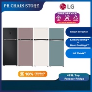 LG Smart Inverter 493L Top Mount Freezer Fridge / Refrigerator GN-B452PBFK GN-B452PMFK GN-B452PPFK G