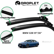 BMW G30 Silicone Car Wiper Blades D4 19'’/26'’  Front Set Droplet