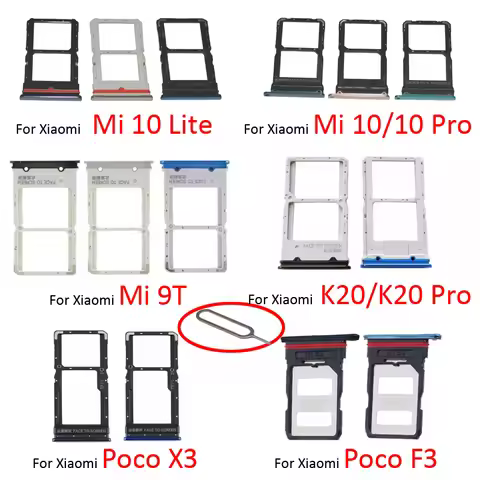 SIM Tray Slot For Xiaomi Mi 9T 10 Pro Lite Redmi K20 Pro Phone SIM Chip SD Card Holder Drawer For Po