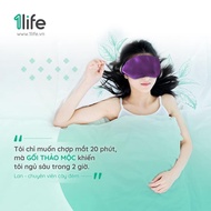 Túi chườm mắt thảo dược/ Mặt nạ chườm nóng mắt 1LIFE - thư giãn giảm mỏi mắt thâm quầng ngủ ngon