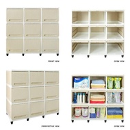 Club flip Plastic Cupboard 3 triple Club Plastic Cupboard 9 Doors 9 Boxes gjah
