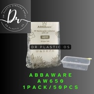 A650 Rectangular Plastic Food Container [ 50sets ] ABBAWARE A650 -Bekas Agar-Agar/Bihun Goreng/Bubur