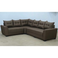 🔥Termurah 🔥Sofa Kain 7 Seater Coklat 7 Bantals