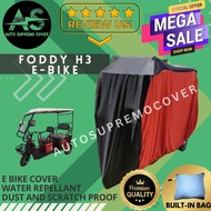 FODDY E-BIKE WITH BACK PASSENGER SEAT COVER WATER REPELLANT AND DUST PROOF