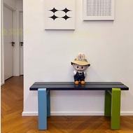 Household Color Shoe Changing Stool Entrance Dining Chair Bench Bench Nordic Style Fashion Memphis D