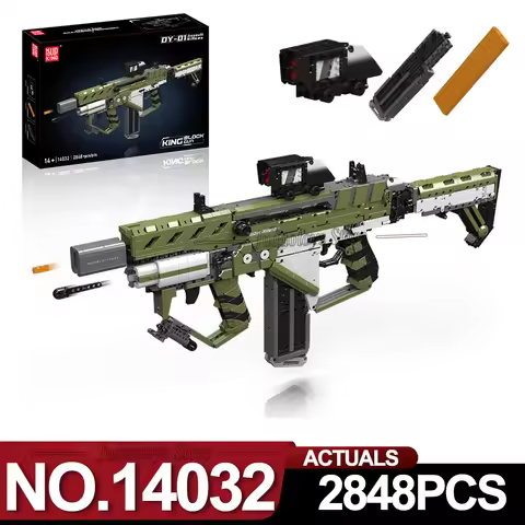MOULD KING 14032 DY-01 Assault rifle Rifle Simulation Gun Model Building Blocks Military Bricks Toys