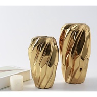 Amethyst Minimalist Ceramic Vase/Home Living Vase/Luxury Gold Flower Vase/Home Living Room Vase Decoration