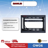Open Wallmount Rack 6U Rack Server RACKID 6U Depth 519mm CCTV Rack Modem Switch OW06 Wallmount Rack