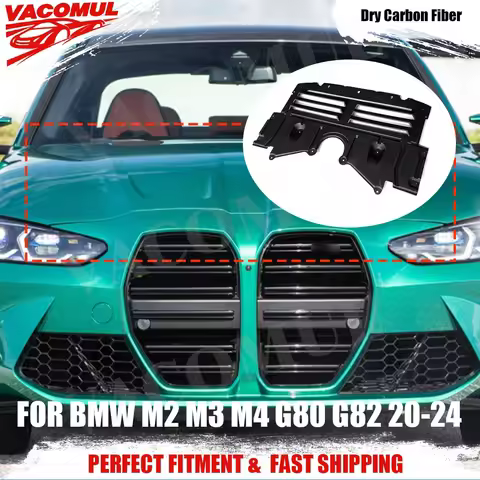 VACOMUL For BMW G87 M2 G80 M3 G82 G83 M4 2020-2024 Dry Carbon Fiber Oil Cooler Protection Plate Engi