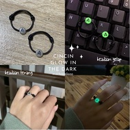 GLOW IN THE DARK LETTER RING LIGHT UP INITIAL RING/ LETTER RING/
