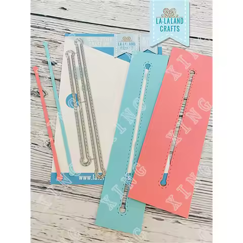 Long Stitched Slots Metal Cutting Dies for Diy Scrapbooking Newest Crafts Stencil Maker Photo Album 