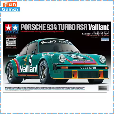 Genuine TAMIYA Classic 24334 Porsche 934 TURBO RSR Vaillant Racing Car Assembly Model Exquisite Gift