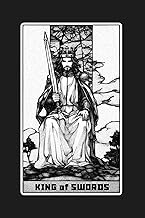 King of Swords - Tarot Card Notebook - Card No.51 (Dark Ed.): A5 Ruled Lined Journal Diary Sketchboo