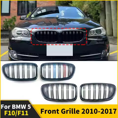 Front Bumper Grill Kidney Grille Splitter Air Dam Mesh For BMW F10 F11 5 Series 520i 528i 530i 535i 