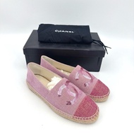 Chanel 香奈兒粉色閃面漁夫鞋