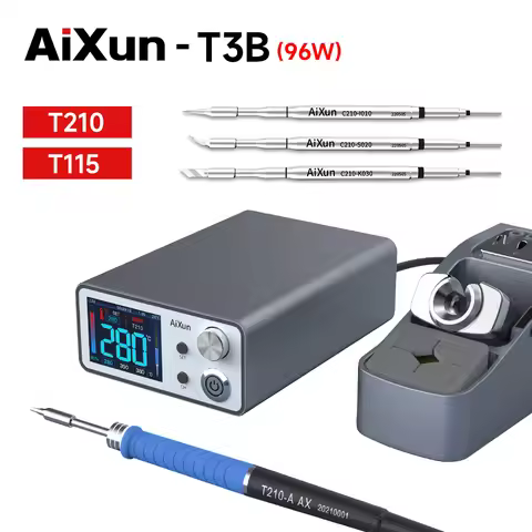 AiXun T3B Soldering Station with T210 T115 Handle Welding Solder Iron Tips Repair Tools Electronic R