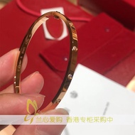 Hong Kong Daigou Cartier Cartier Cartier 10 Diamond Bracelet Female Narrow Version 18K Rose Gold lov