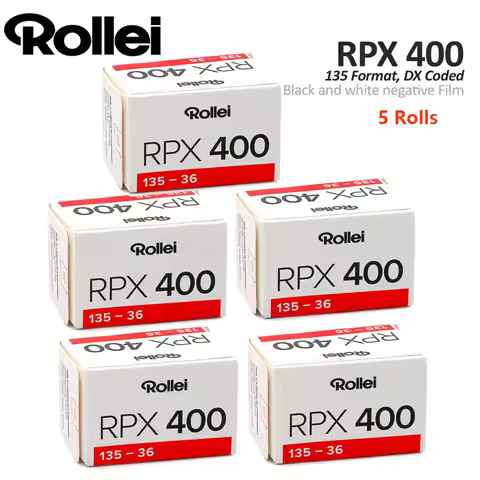 1-10 Rolls Rollei RPX 400 135 35mm Black and White Negative Film（36 Exposures/Roll）For Kodak Film Ca