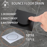 [SG] Bounce Floor Drain Stainless Steel Floor Drain Square Floor Drain Bathroom Floor Drain Floor Drain Trap