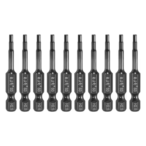 10/15pcs H1.5 H2 H2.5 H3 H4 H5 H6 H8 H10 Hex Head Wrench Drill Bit Metric 1/4" Hex Shank Magnetic Im