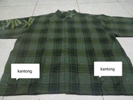 baju koko lengan pendek terbuat dari sarung ma ruf TMB full sutra second