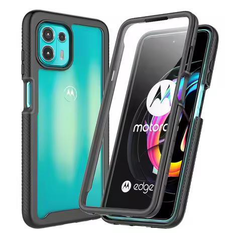 TPU/PC PET Case for Motorola Edge 20 Pro Moto Edge20 Lite Cover With Screen Protector 360Degree Full