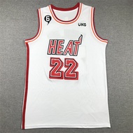 American Style Jersey Heat22Butler13Adebayor14Hero Embroidered Classic White Basketball Jersey