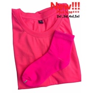 เสื้อผ้าหนุ่ม-สาวอวบอ้วน เสื้อนีอออน neon แขนสั้น คอกลม สะท้อนแสงไฟแบล็คไลท์ แสงนีออน สำหรับไซต์ใหญ์ 2xl3xl4xl5xl