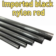 Imported black nylon rod PA6/PA66 high-strength wear-resistant plastic rod, temperature resistant 12