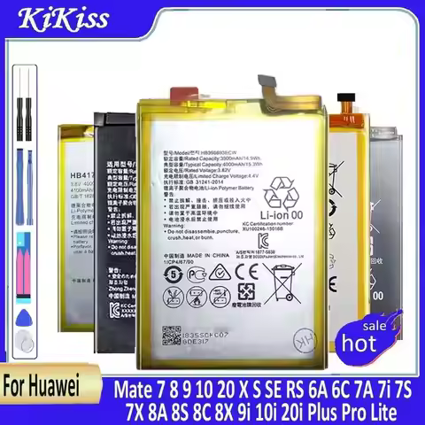 Battery For Huawei Honor/Mate 7 8 9 10 20 X S SE RS 6A 6C 7A 7i 7S 7X 8A 8S 8C 8X 9i 10i 20i Plus Pr
