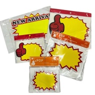 POP Price Tag Display Card | Kad Tanda Harga Promosi | Sale Price Sign | New Arrival Display | 5 Des
