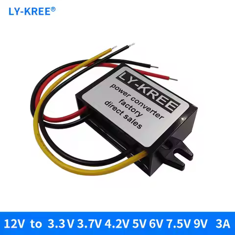 12v to 5v Converter 12V To 3.3V 3.7V 4.2V 6V 7.5V 9V DC Transformer 3A Buck Module Power Adapter Con