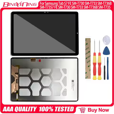 100% Original Brand For Samsung Tab S7 FE SM-T730 SM-T733 SM-T735 SM-T736 SM-T737 SM-T738 Tablet LCD