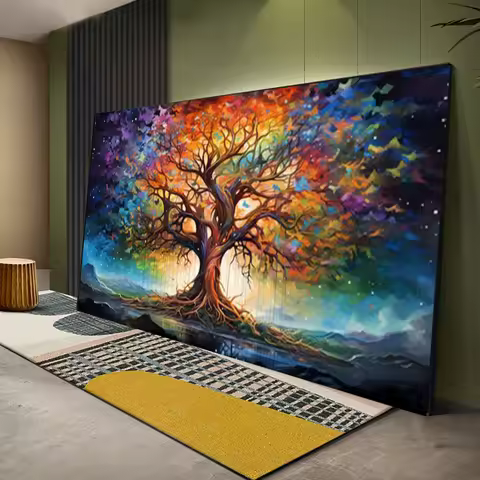 Colorful Tree Of Life Canvas Painting Wall Art Fantasy Landscape Abstract Life Tree Poster Prints Fo