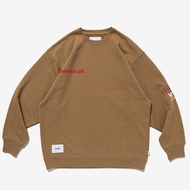 Autumn WTAPS Round Neck Loose Sweatshirt Men Women Embroidered Casual Pullover Jacket Top 23AW Japan