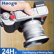 Haoge Silver 39mm/43mm/46mm/49mm/55mm/58mm Square Metal Screw-in Lens Hood withCap for Leica Olympus