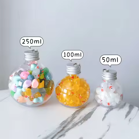 Plastic Juice Bottle Plastic Cookie Jars With Lids Food Storage Container Wide Mouth Jar Reusable Co