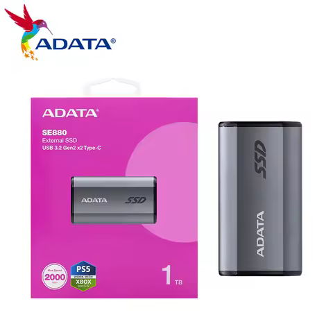 ADATA PSSD Portable Solid State Drive 500GB 1TB 2TB Mini External SSD USB 3.2 Gen2 Hard Drive for PC