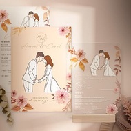 【結婚禮物】壓克力結婚書約-客製化似顏繪-含書約夾及紙本套組
