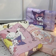 Children Pure Cotton Pillowcase Latex Pillow Sanliou Anime Melody Kuromi Pillow Pillow Cotton Cover Student Men Women Same Style