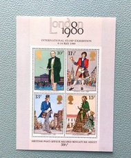 1980年英國郵票倫敦郵票展覽80‘小型張，英國郵政歷史。