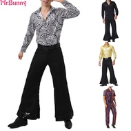 【MRBUNNY】70s Disco Costume Cosplay Costumes Vintage Men Music Party Outfit Casual Fashion【menswear】
