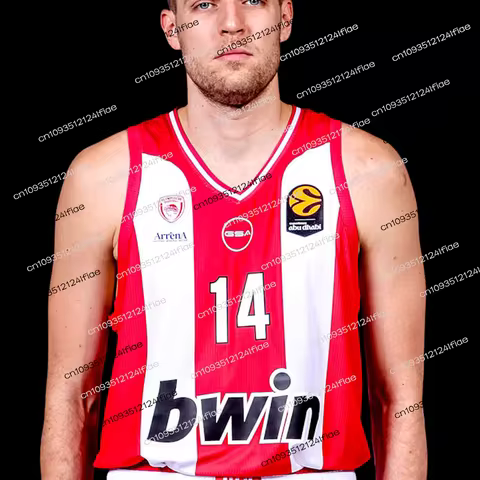 2026 New Arrival Olympiacos European Basketball Jersey Vest VEZENKOV No.14 Men's Sports Vest Kids Ba