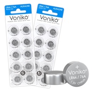 Voniko AG13 LR44 Batteries 20 Pack—[Ultra Power] Premium Alkaline 1.5 Volt LR44 Button Cell Battery 