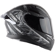SPYDER Full-face Helmet with Dual Visor Recon 2.0 GD NEO Series DARKWING (Free Visor and Spoiler)